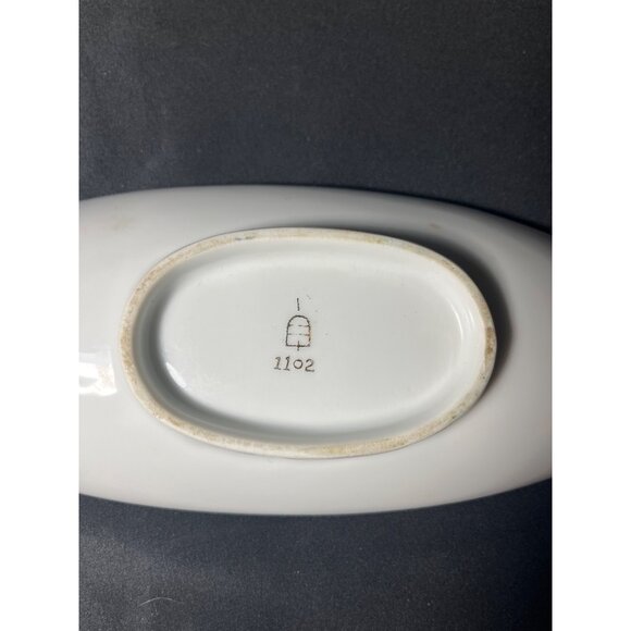 Vtg Fragonard Royal Vienna Porcelain Courting Couples Love Story Oval Trinket Ca - Picture 8 of 8